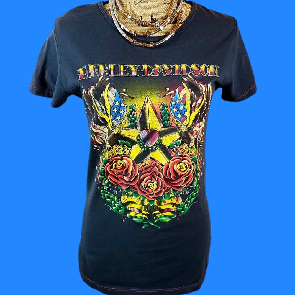 Harley Davidson Graphic short sleeve tee. Size Med
